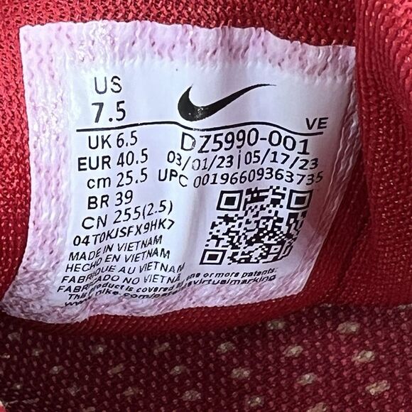 USED sz 7.5 San Francisco 49ers Niners Nike Air Zoom Pegasus 40 NFL - Picture 8 of 8